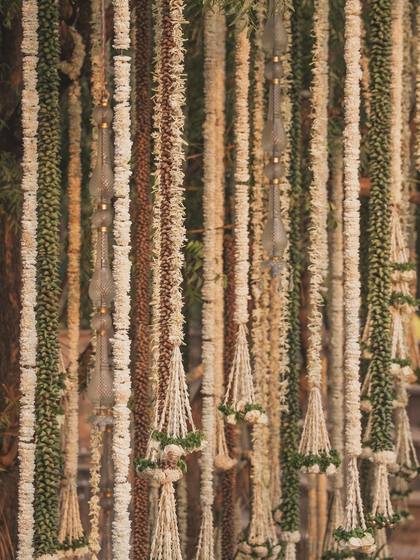 Floral detail and Ceiling — Wedding decor — Alila + Samode Jaipur